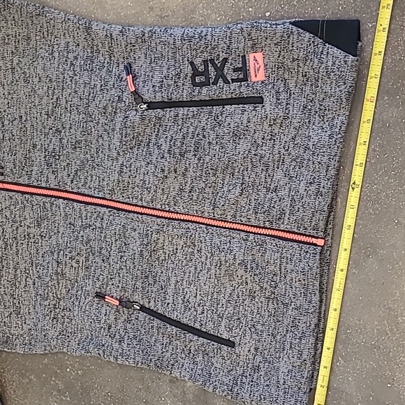 FXR Grey and Black Hooded Zip Up Sweater With Pink Accents - Picture 15 of 16